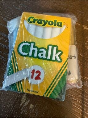 Crayola White Chalk Sticks and Eraser Set